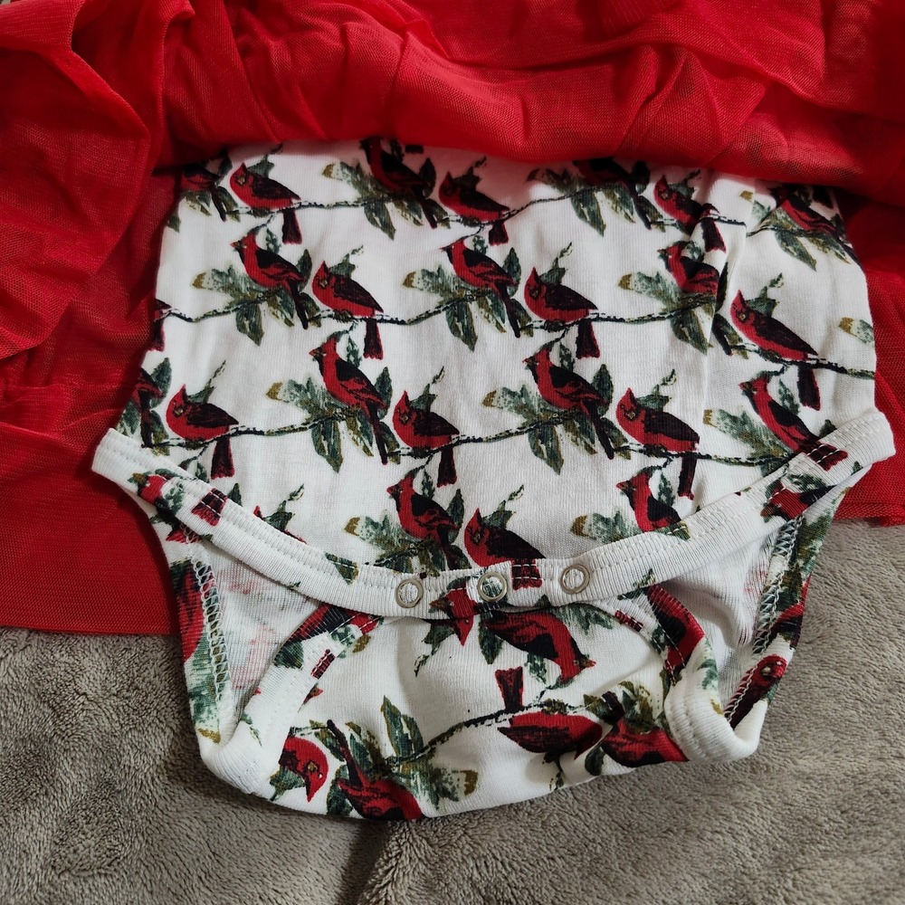 NEW Kate Quinn Little Cardinal Long Sleeve Ballerina Tulle Dress 12-18M Red - Picture 10 of 12